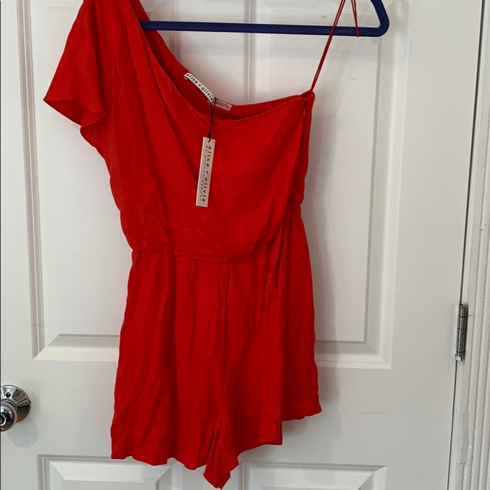 Alice and Olivia Red Romper
